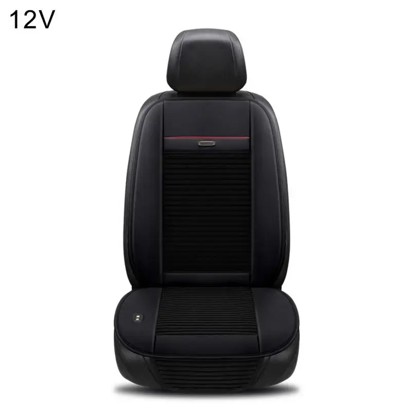 12V Black 12/24V автомобиль воркование Подушка 3 Вентиляторы один холодный пусковой площадки остыть вентилируемые подушка для сидения летний вентилятор охладитель сиденья Чехол - Название цвета: 12V Black