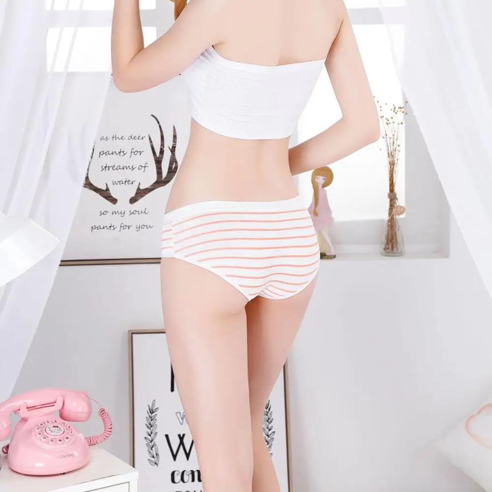 Хлопковое нижнее белье 5 шт./лот женские трусы с фламинго для девочек бесшовные