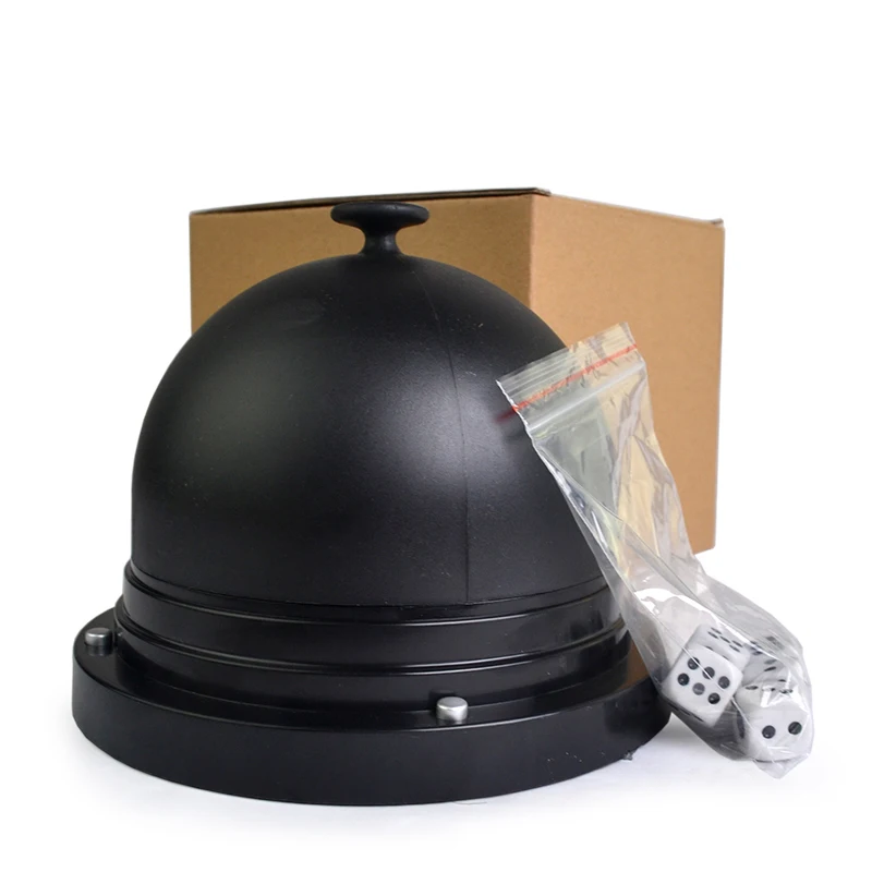 

Black Anti-out Anti-cheating Electric Full Cover Transparent Cover Big Gambling Casino Dice Cup With 5pcs #13 White Dice