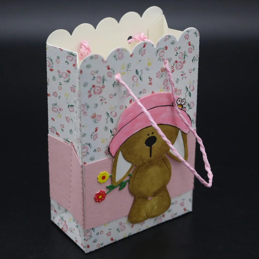 Ufurty мультфильм Подарочная коробка мешок металла резки штампы Новый 2019 DIY для