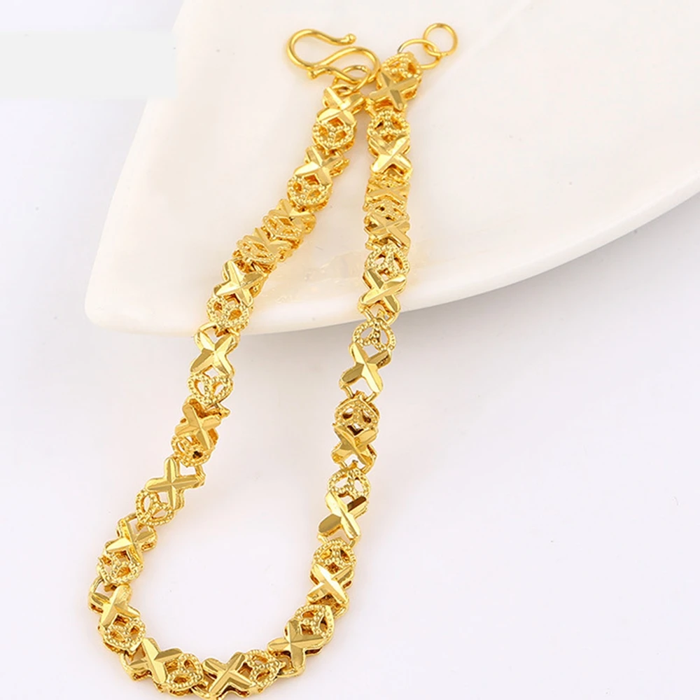 Милый браслет с 4 листиками и желтым золотом для маленького запястья|bracelets for|bracelets