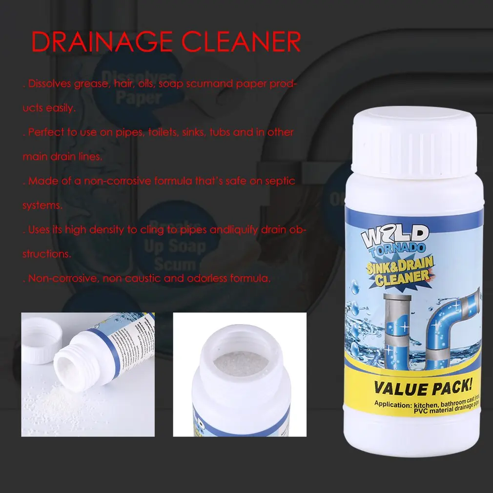Мощный Очиститель раковины и дренажа дренажный агент для труб канализационный