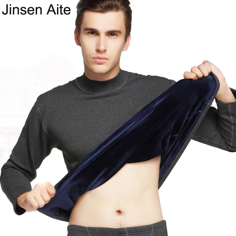 Jinsen Aite/Лидер продаж Зимние флисовые плотные теплые мужские комплекты термобелья