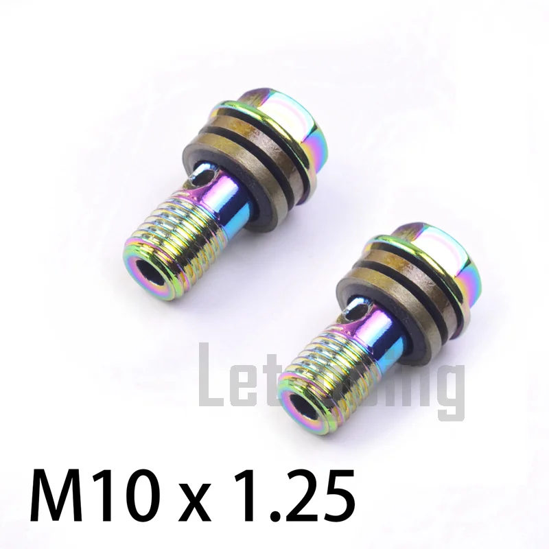 Banjo Screw M10x1.25 Мотоцикл Байк Плетеный Стальной гидравлический усиленный тормозной линии сцепления Масляный шланг 400 до 2200 мм Универсальный подходит для гонок MX AVT - Цвет: Banjo Screw M10x1.25