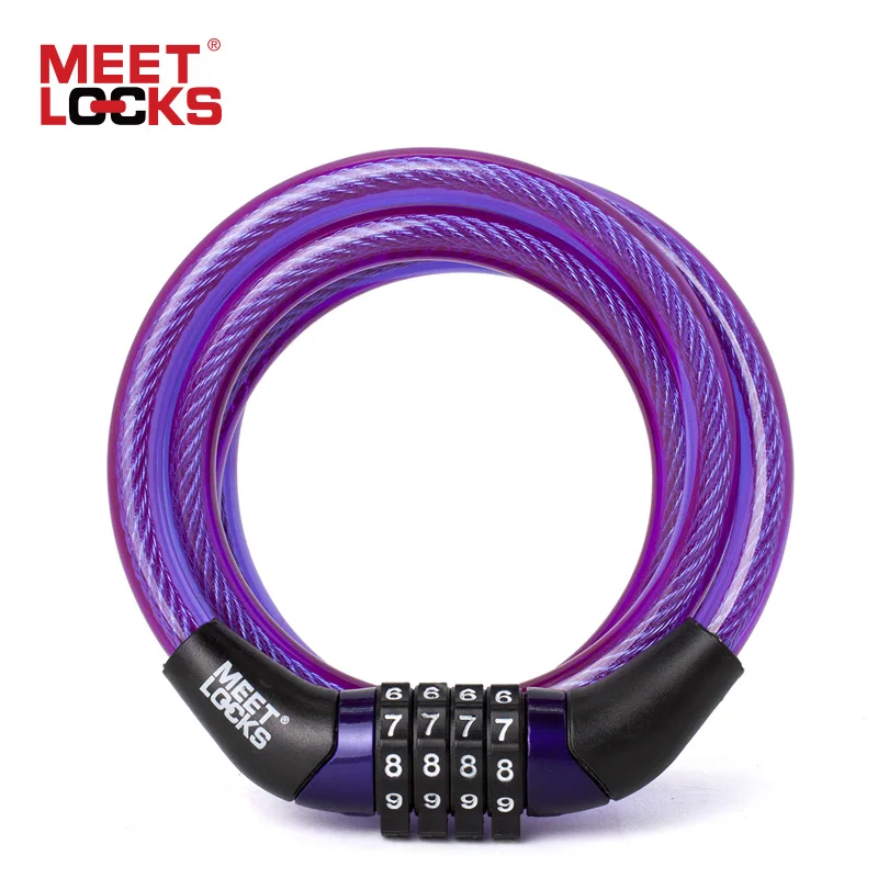 Замок meetlock для велосипеда BikeDia.6x1200mm(L) и 8x1200mm(L) с биркой кодом | Спорт развлечения
