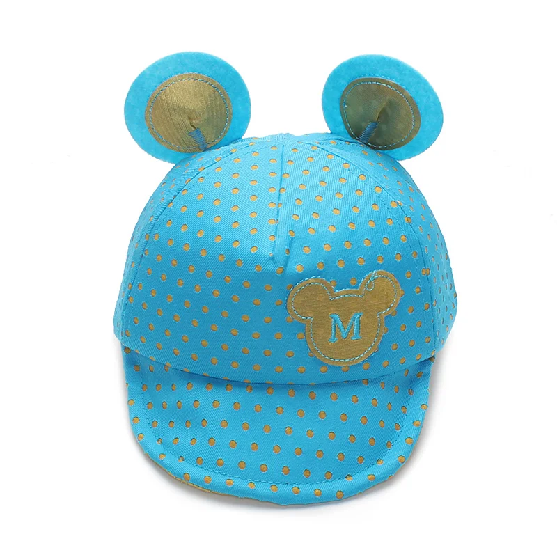 Dots Baby Cap Mouse Cotton Girls Boys M Baseball Sun Hat With Ear Spring Summer Hats For Boy Girl 2018 Accessories | Детская одежда и