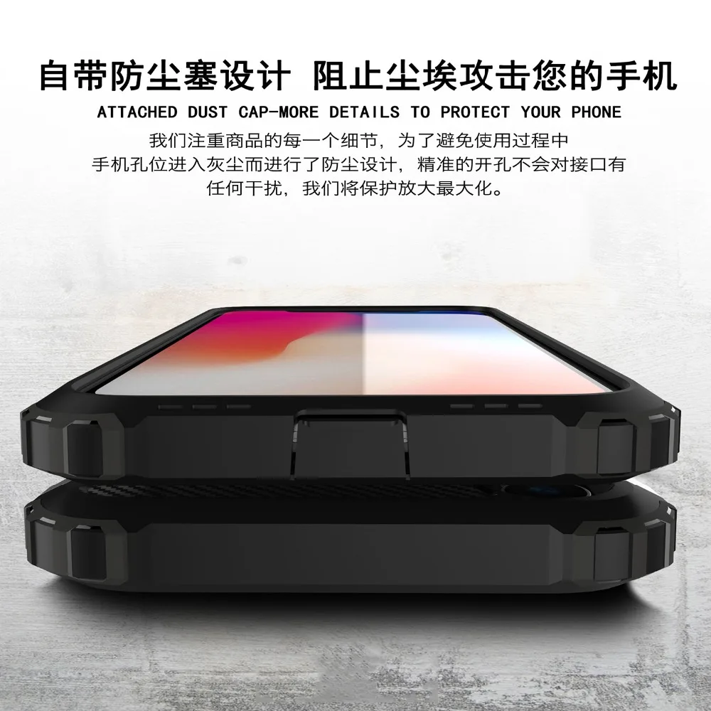 Мощный чехол для iphone 6 S 7 8 Plus 5 SE 10 X XS Max XR мягкий силиконовый Жесткий Пластиковый