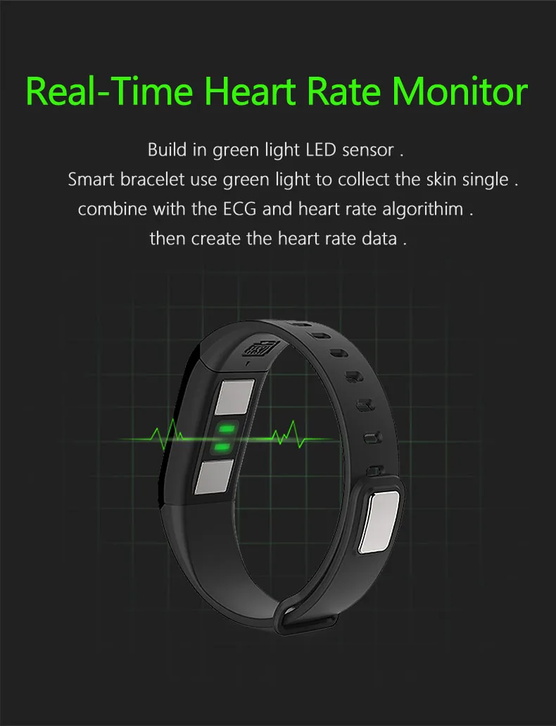 E32 смарт-браслет ppg + ЭКГ Heart Rate Приборы для измерения артериального давления