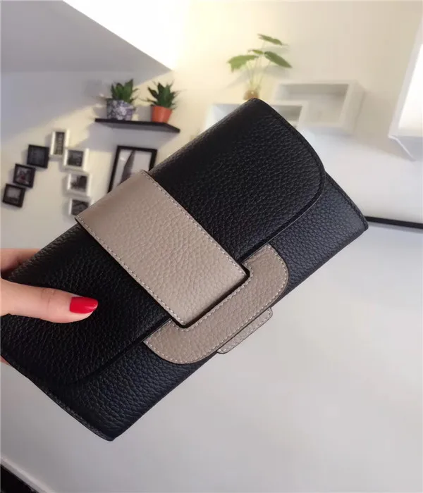 black grey Мягкие женские сумки-клатчи из натуральной кожи, конверт из воловьей кожи, маленькая сумка-Органайзер на плечо, вечерние женские сумки на запястье - Цвет: black grey