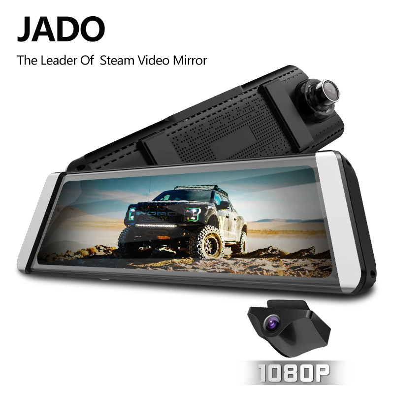 JADO D800s X2 Dash cam поток Зеркало заднего вида LDWS gps дорожка 10 ips Сенсорный экран с