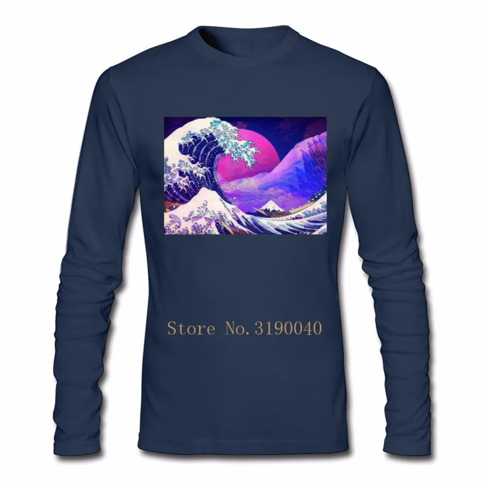 Эстетические Vaporwave Для мужчин футболка из хлопка с круглым вырезом