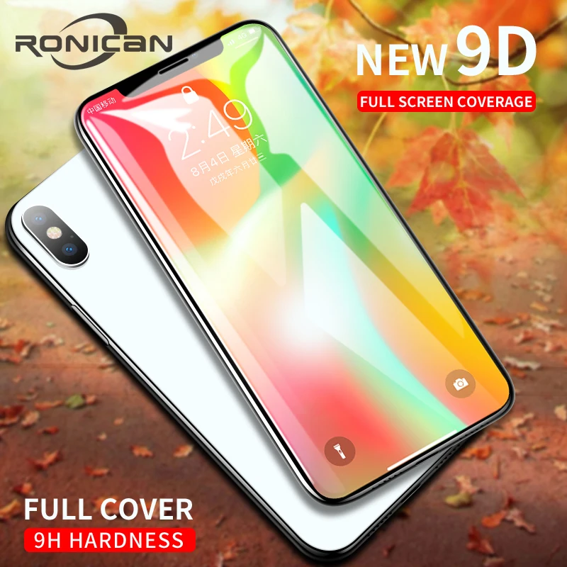 9D radian Защитное стекло для iPhone 7 6s 8plus защиты экрана XS MAX XR закаленное 9H пленка |