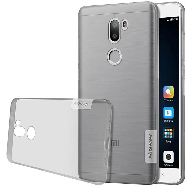 Для Xiaomi Mi 5S Plus Nillkin TPU 0,6 мм Ультратонкий чехол для телефона силиконовый чехол кристально чистый чехол для Xiaomi Mi 5s Plus - Цвет: Серый