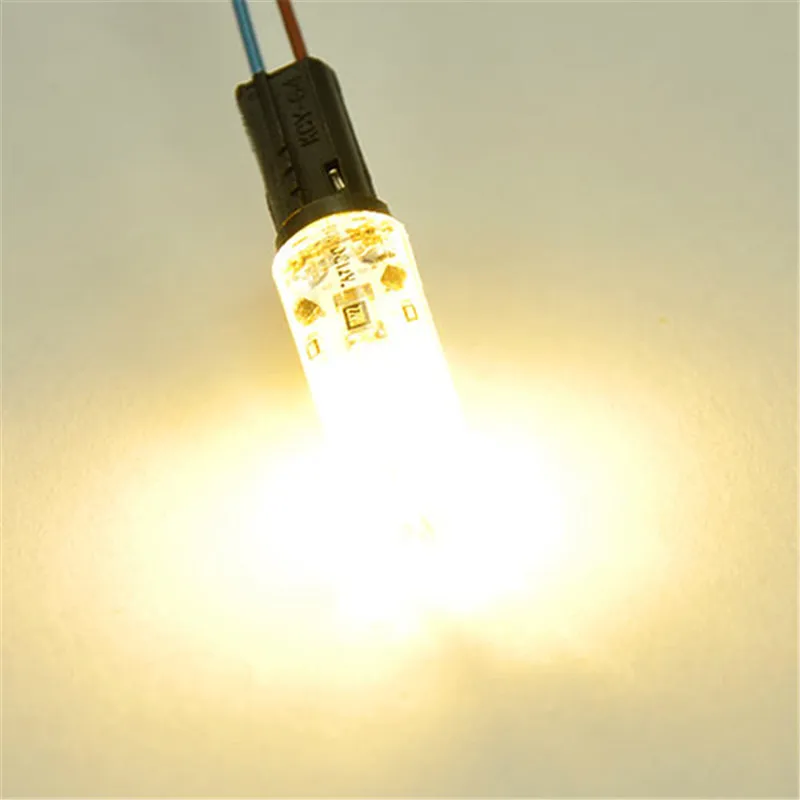 50 шт./лот 200 G4 3 Вт 24SMD 3014LED лампа теплая белая/белая силиконовая 12 в пост. Тока 110 В 220