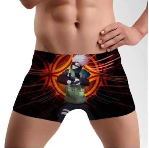 Naruto Yuzhi Bozo помогает мужчинам в нижнее белье со свободными шортами, плоскими штанами и мультяшными рисунками