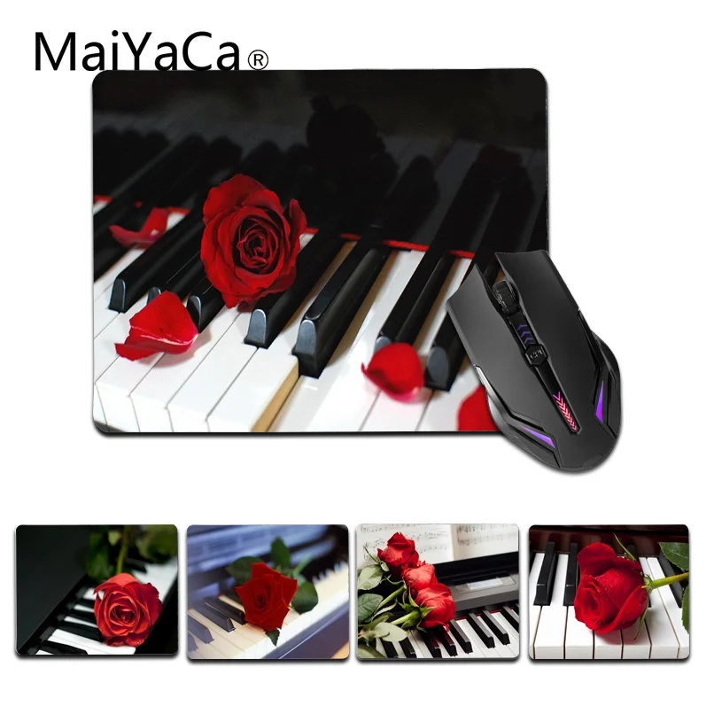 

MaiYaCa Custom Skin Piano and Flower Gamer Speed Mice Retail Small Rubber Mousepad Size for 18x22cm 25x29cm Gaming Mousemat