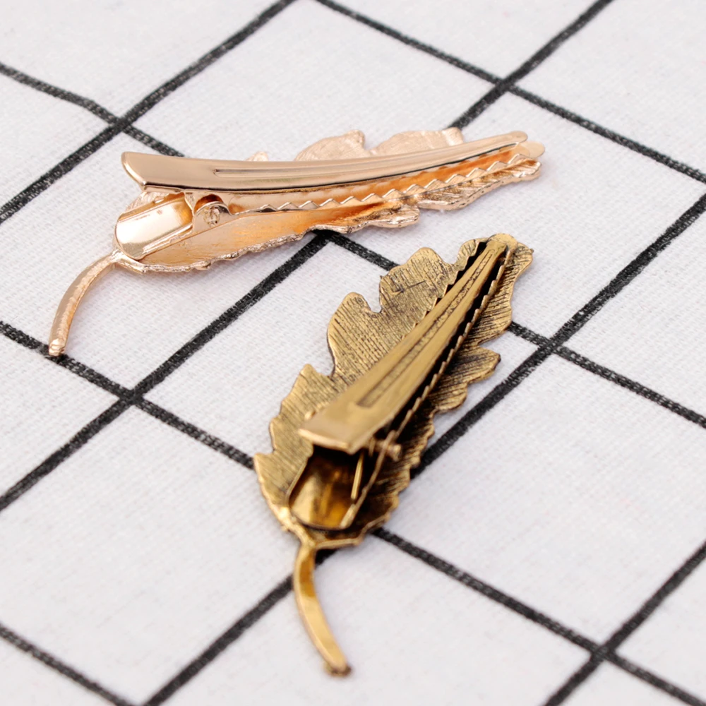 Металлическая заколка для волос в виде листьев девочек | Красота и здоровье