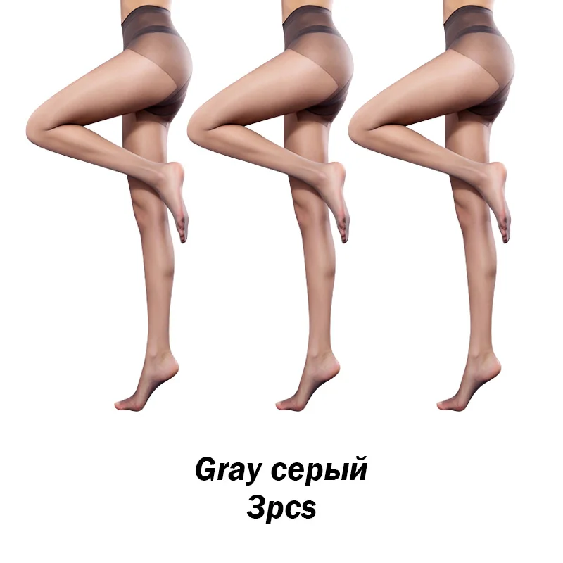 3 Gray BONAS 20D, женские чулки, сексуальные дышащие колготки, спандекс, летние колготки, эластичные, тонкие, одноцветные, женские нейлоновые колготки - Цвет: 3 Gray