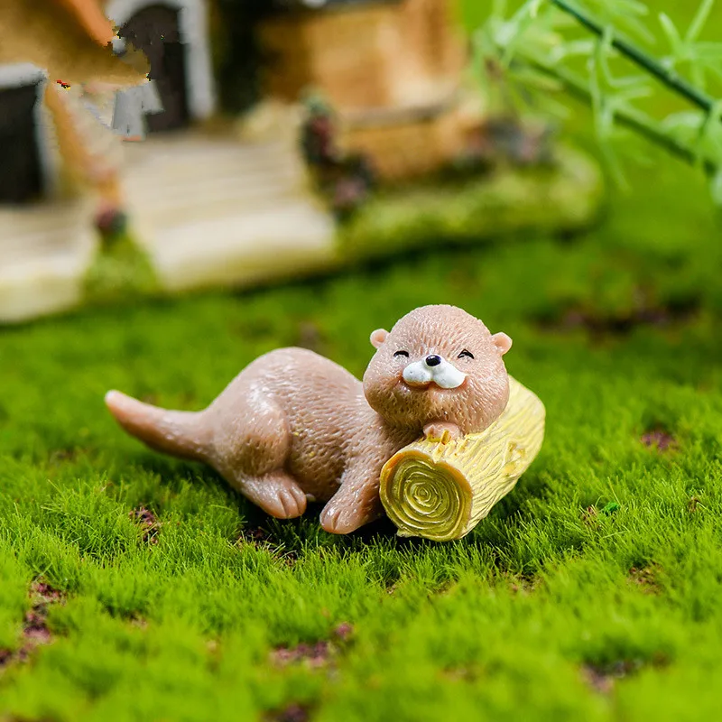 2 шт./компл. Искусственный Коричневый выдра фигурка животное модель дома