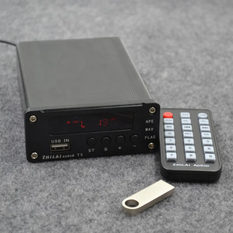 ZHILAI T5 MP3 Lossless Music Player HiFi Fever Audio Decoder CS8406 +PCM1802 DAC Fiber Coaxial RCA Output APE FLAC Power Adapter |