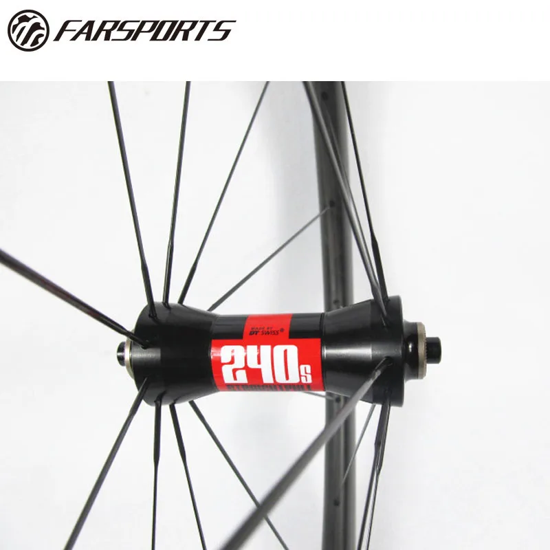 Бескамерные Farsport FSC60-CM-25 DT240 высокого класса 60 мм колесо из сплава углерода с шириной 25 мм, 700c Углеродные покрышки для велосипеда 60