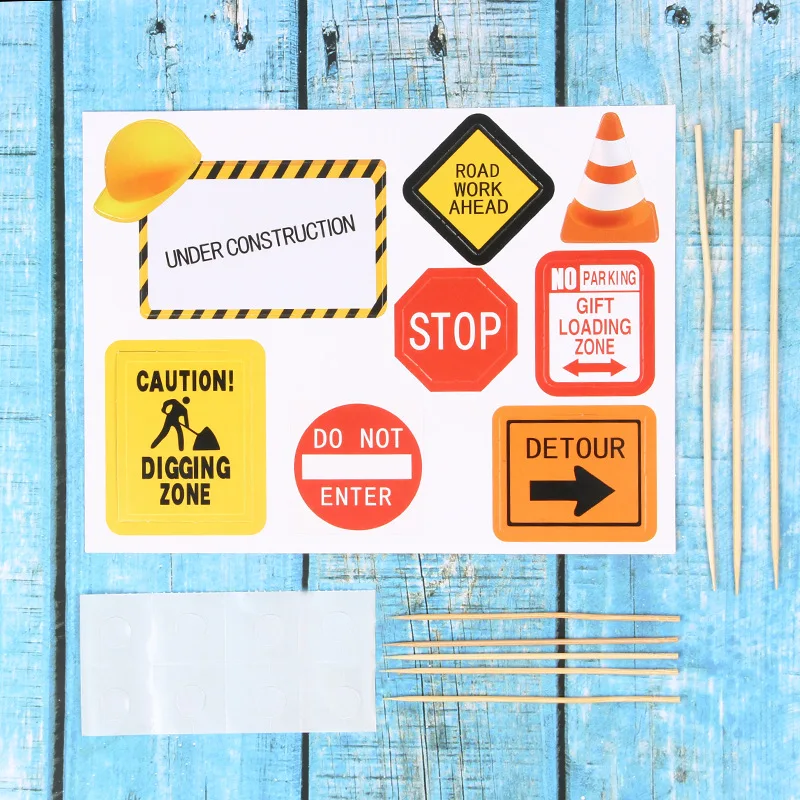 1 компл. Экскаватор бумага баннер строительство инженерных автомобиль грузовик