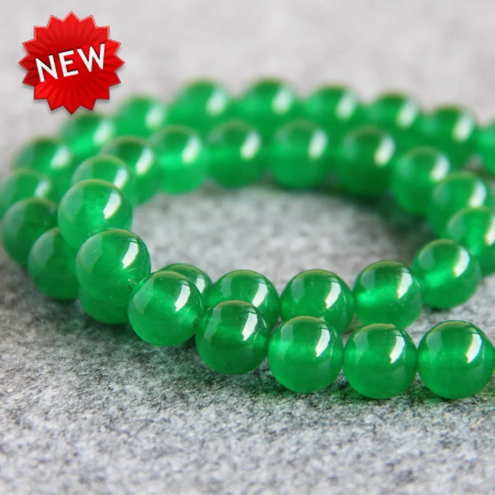 Аксессуары для ожерелья браслета 10 мм зеленые сердолические круглые камни