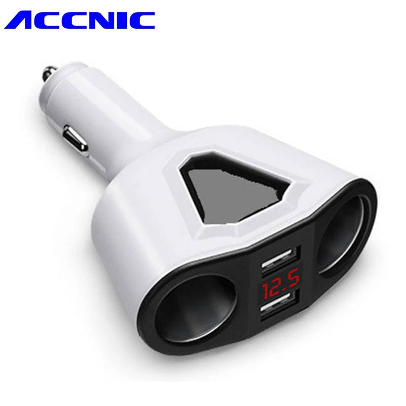 Автомобильное зарядное устройство ACCNIC 5V 3.1A с двумя USB разъемами для 2