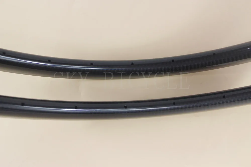 Road Disc Clincher carbon rims 24/28h 38mm deep 25mm wide 3K Twill glossy surface light CX llantas de bicicleta carbono | Спорт и