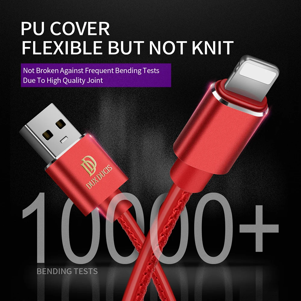 DUX DUCIS USB кабель для iPhone Xs X 8 7 6 6s Plus Синхронизация данных Быстрый зарядный iPad Lighting