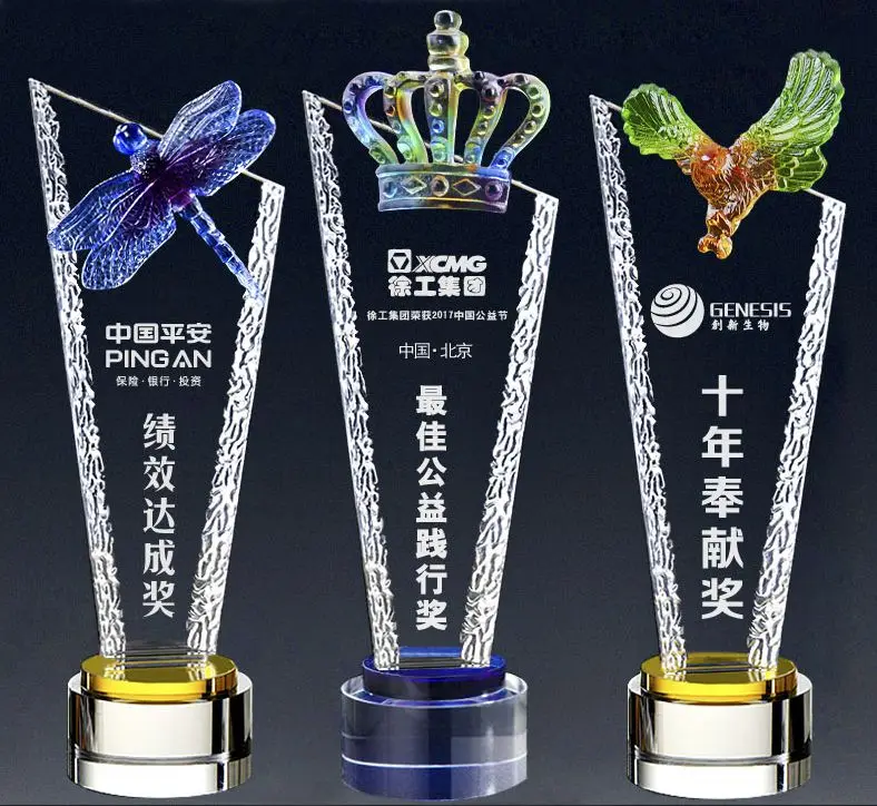 

High quality!DIY 3 New Crystal trophy metal pentagram trophy,Free shipping!