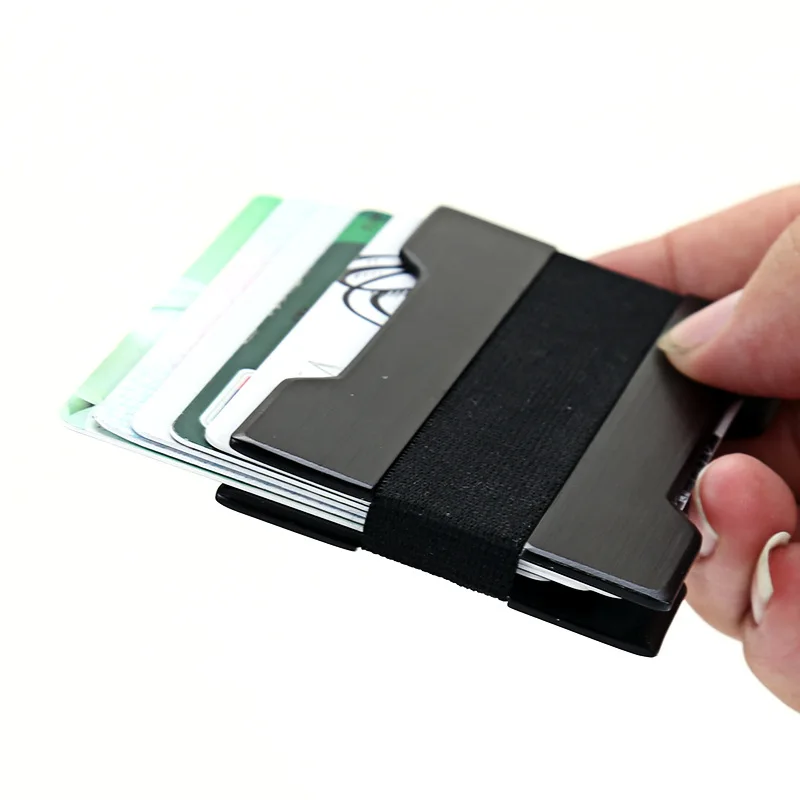 TRASSORY New Hand Push Automatic Card Box Holder Aluminum Light Clip Wallet Metal with 10 Cards Capacity | Багаж и сумки