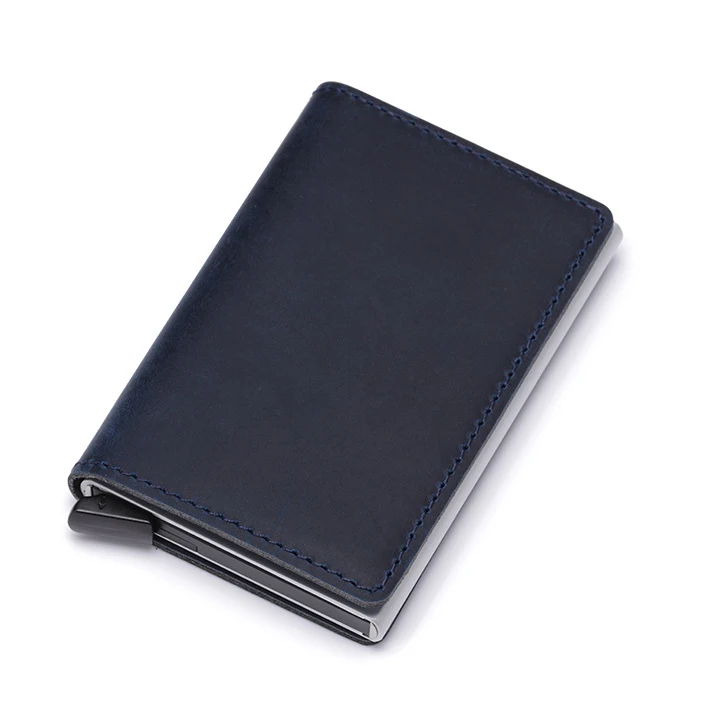 Мужской тонкий кошелек Casekey из натуральной кожи для кредитных карт мини-кошелек с