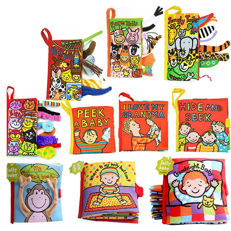 22 см детские животные хвосты ткань книга младенческой раннего образования