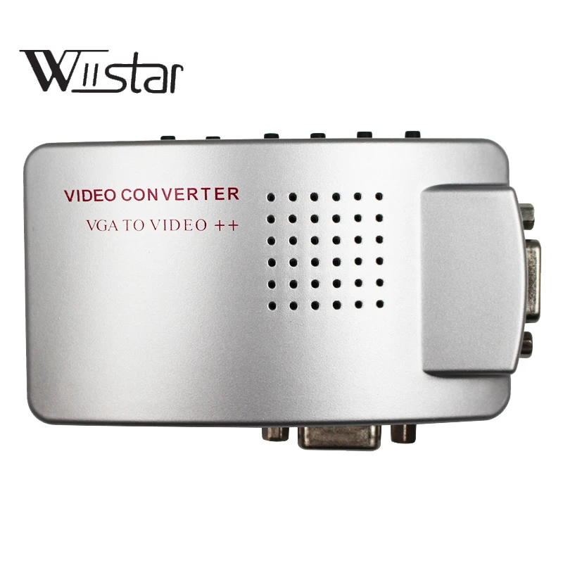 

VGA To TV AV RCA Signal Composite Adapter Converter Video Switch Box PC To TV AV Monitor Composite for Computer Laptop PC