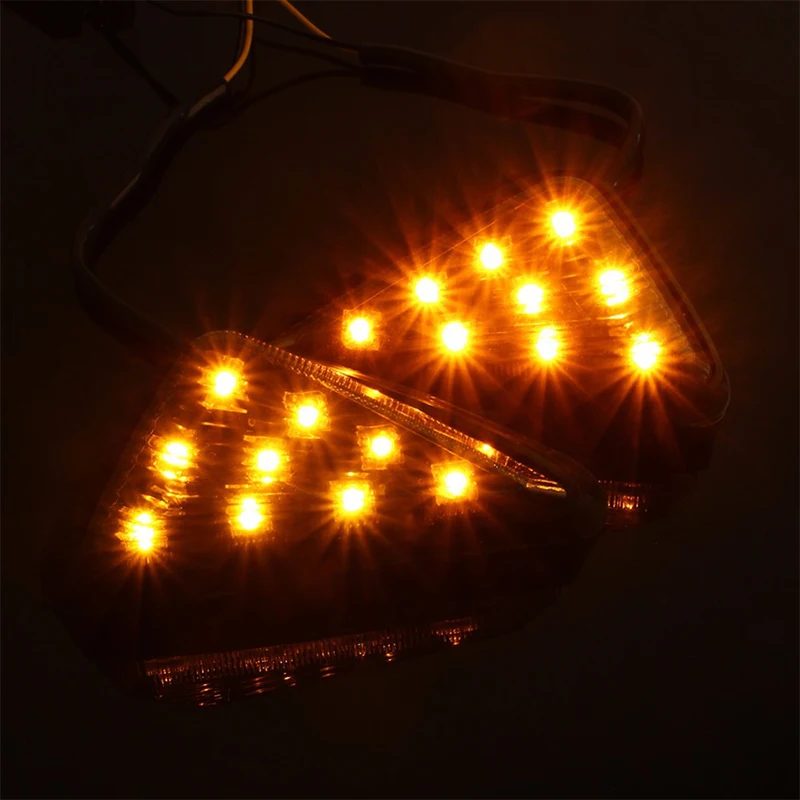 

Adeeing Smoke Triangle Flush Mount LED Waterproof Easy installation Turn Signals Blinker Turning Light for Motorcycle r30