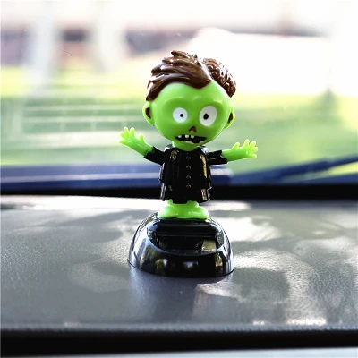 Green devil Украшение автомобиля украшения Хэллоуин подарки солнечные качели персонажи мультфильмов украшения для приборной панели автомобиля аксессуары для декорирования машины - Название цвета: Green devil