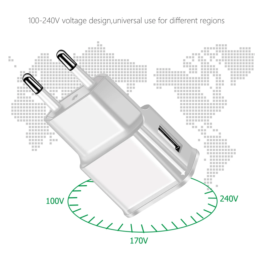 Dual USB Charger 5V2A Travel Wall Adapter For iPhone X 8 Plus iPad Samsung S9 S8 Mobile Phone Chargers | Мобильные телефоны и