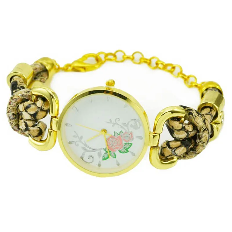 Новые женские часы модные винтажные кожаный ремешок кварцевые наручные Relogio