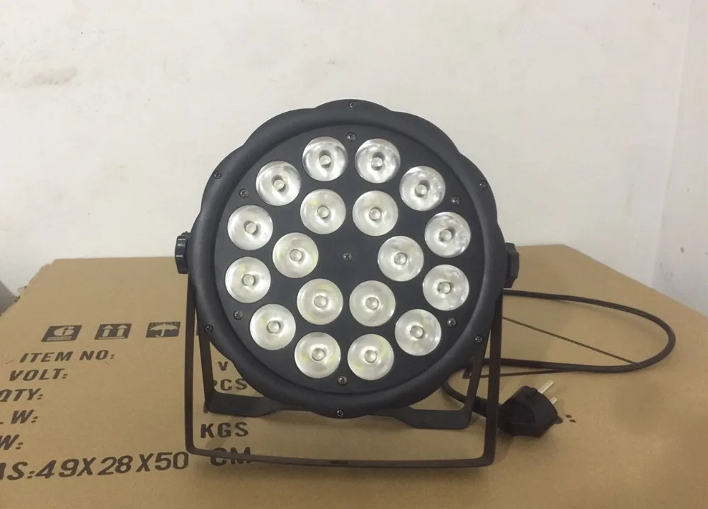 Светодиодный Par 18x12 Вт RGBW 4в1 моющийся светильник светодиодный роскошный DMX контроллер светодиодный плоский Par Светильник s dj