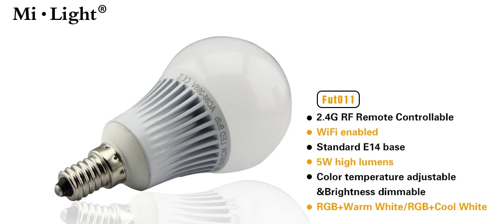 [Seven neon]Mi светильник 2 4G AC86 265V E14 E27 5W белый/теплый белый 5630 Светодиодный с