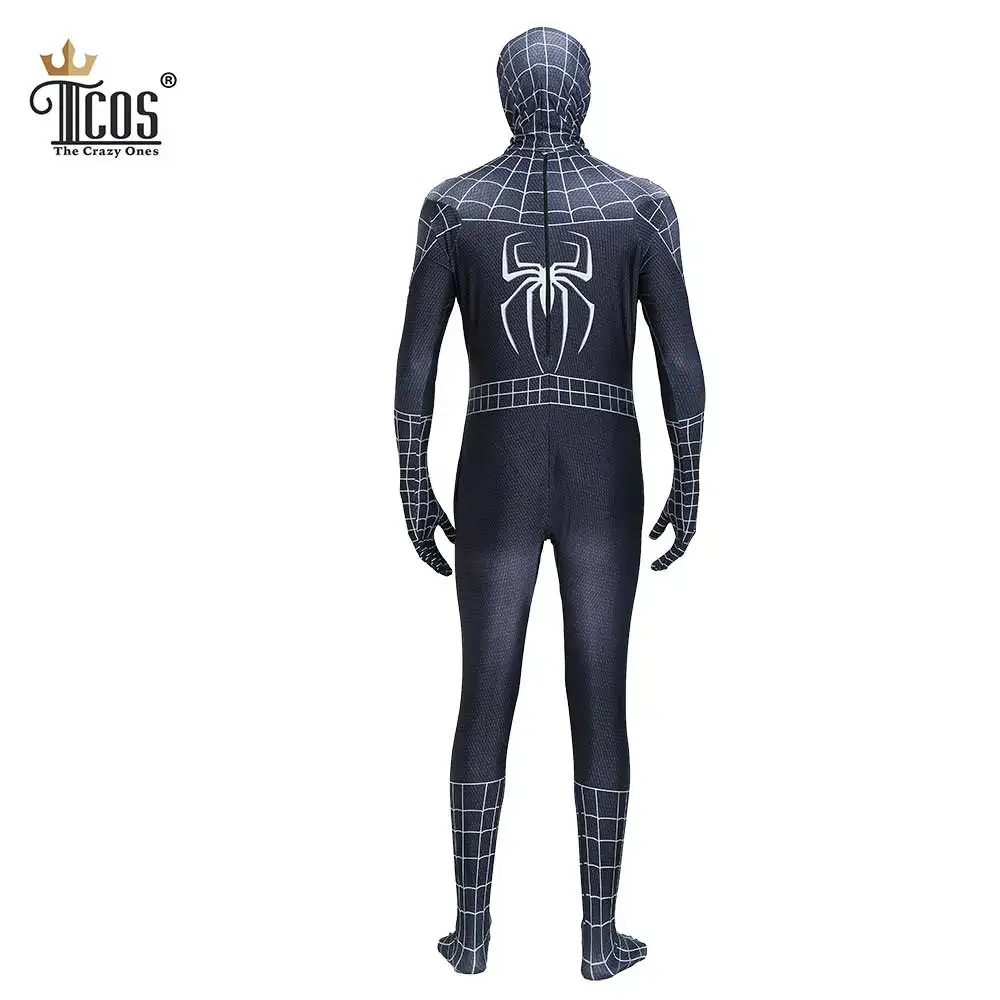 Взрослый веном черный паук косплей костюмы человек спандекс лайкра вечевечерние