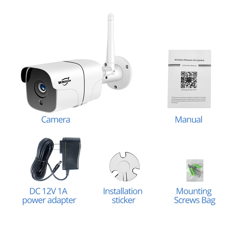 Wheezan CCTV камера безопасности WiFi 4MP HD видеонаблюдение беспроводная камера 1440P аудио домашний открытый ночное видение IP Cam