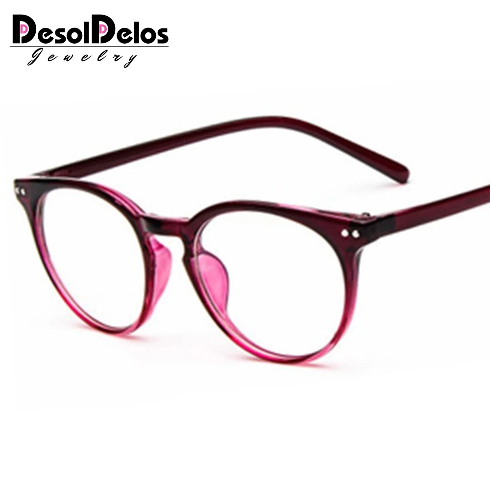 C5 red Новая мода ретро мужские очки оправа простые женские очки oculos de grau masculino - Цвет оправы: C5 red