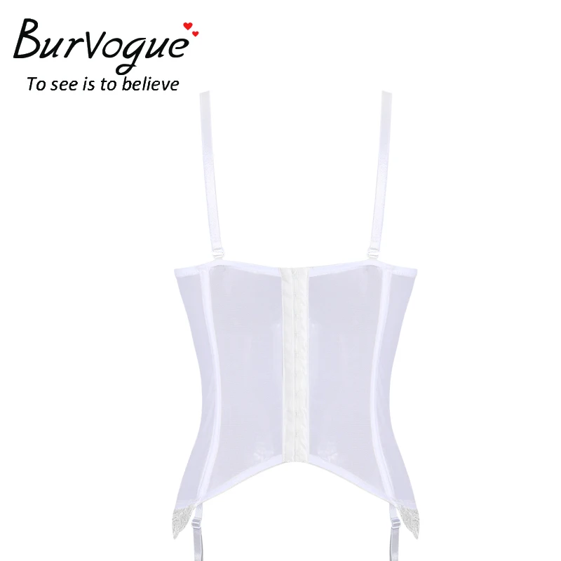 Burvogue, сексуальный корсет, женский, прозрачный, сетчатый, кружевной, Свадебный корсет, Утягивающее бюстье, топы, нижнее белье, корсеты со стрингами