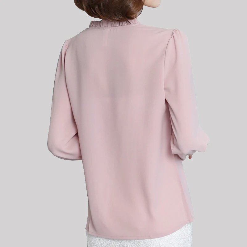 Новинка 2018 весенне-осенние Рубашки для женщин Blusa шифоновая блузка с длинным
