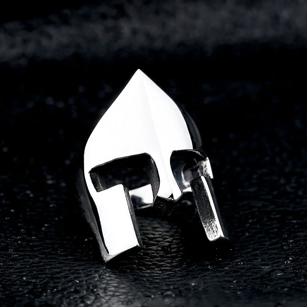 316l маска рыцаря из нержавеющей стали кольцо панк Байкер ювелирные изделия крутое