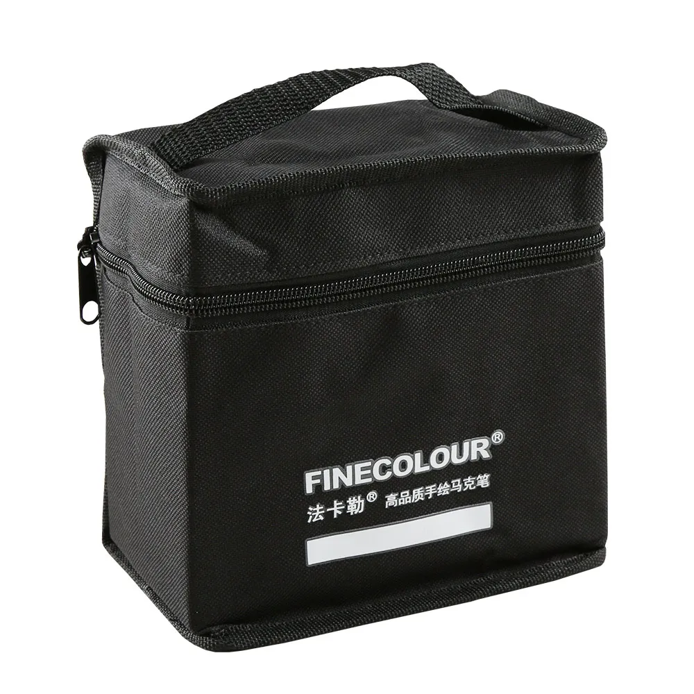 Finecolour EF102 на спиртовой основе с кляксами для манга зубная щетка с двумя головками и маркер-кисточка 12/24/36 Набор Профессиональный маркер для рисования ручка для товары для рукоделия - Цвет: any 24pcs with bag