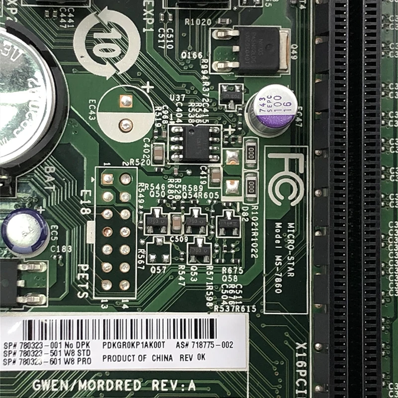 Оригинал для HP 400 G1 MT MS-7860 V1.2 H81 настольная материнская плата LGA 1150 DDR3 780323-001 780323-501