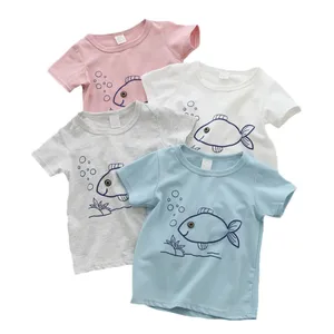 Imported Short Sleeve Baby Boys T-Shirts Cotton Boy's Clothing Baby Tshirt Cartoon Fish Casual Top Baby Summe